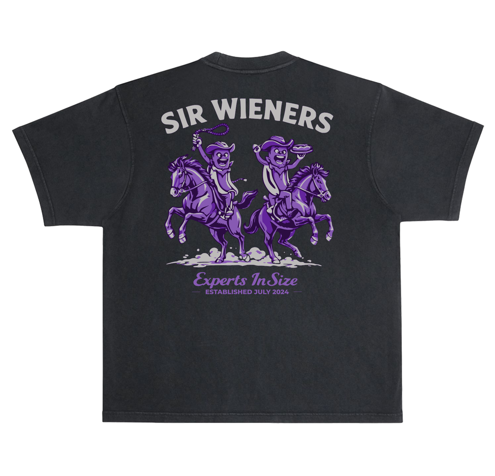 Sir Wieners Cowboy Tee Black/Purple Back