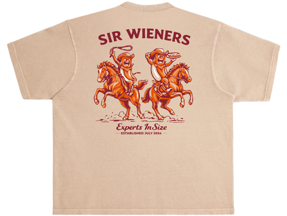 Sir Wieners Cowboy Tee Tan/Red Back
