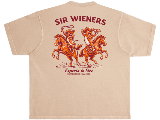 Sir Wieners Cowboy Tee Tan/Red Back